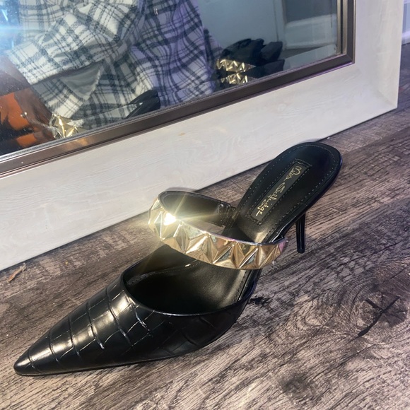 Miss Selfridge galaxy black point strap mule - Picture 4 of 5